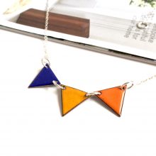 Enamel bunting necklace autumnal