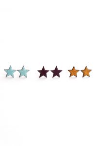 Star earrings enamel Enamel star stud earrings