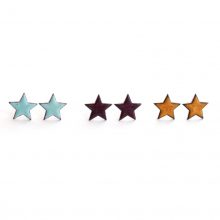 Star earrings enamel Enamel star stud earrings