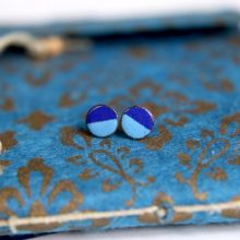 Little blue enamel studs