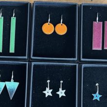 Fun and colourful jewellery collection Geometric enamel jewellery