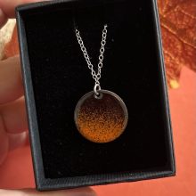 UK enamel artist Autumn pendant
