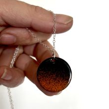 Enamel Autumn pendant Autumn sunset pendant