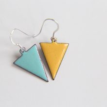 Mint and yellow earrings